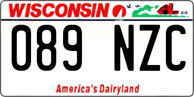 WI license plate 089NZC