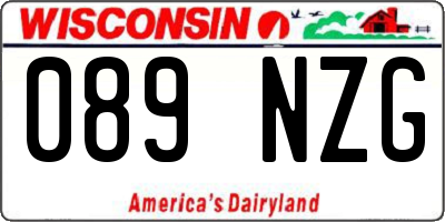 WI license plate 089NZG