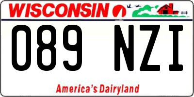 WI license plate 089NZI