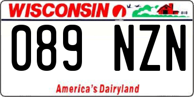 WI license plate 089NZN