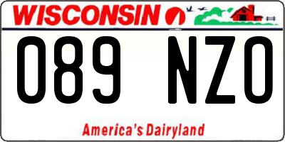 WI license plate 089NZO