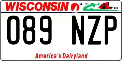 WI license plate 089NZP