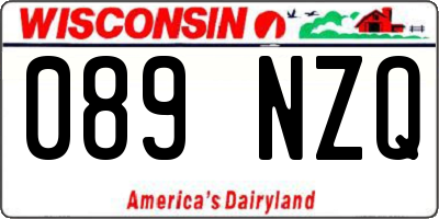 WI license plate 089NZQ