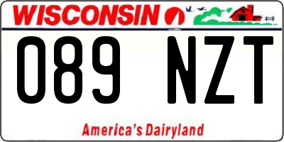 WI license plate 089NZT