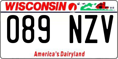 WI license plate 089NZV