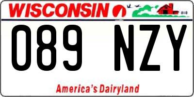 WI license plate 089NZY