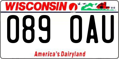 WI license plate 089OAU