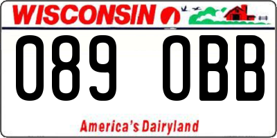 WI license plate 089OBB