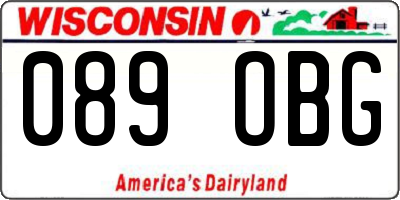 WI license plate 089OBG