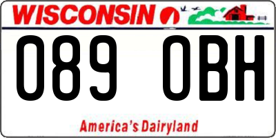 WI license plate 089OBH