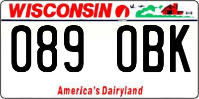 WI license plate 089OBK