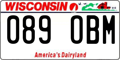 WI license plate 089OBM