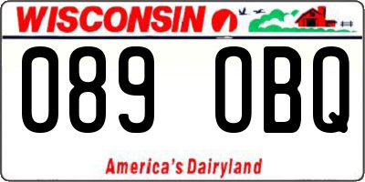 WI license plate 089OBQ