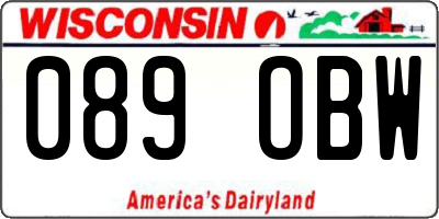 WI license plate 089OBW