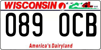 WI license plate 089OCB