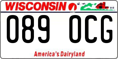 WI license plate 089OCG