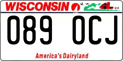 WI license plate 089OCJ