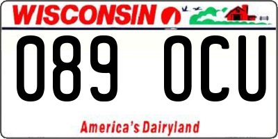 WI license plate 089OCU