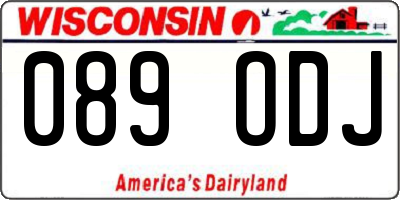 WI license plate 089ODJ