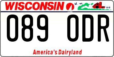 WI license plate 089ODR
