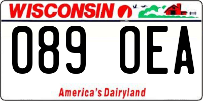 WI license plate 089OEA