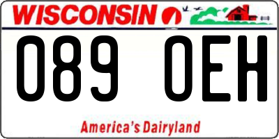 WI license plate 089OEH