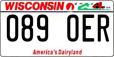 WI license plate 089OER