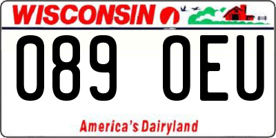 WI license plate 089OEU