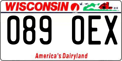 WI license plate 089OEX