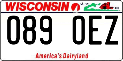 WI license plate 089OEZ