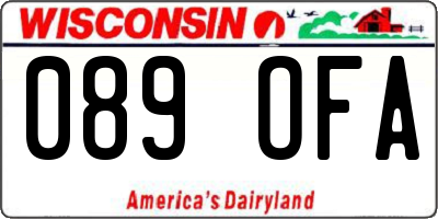 WI license plate 089OFA