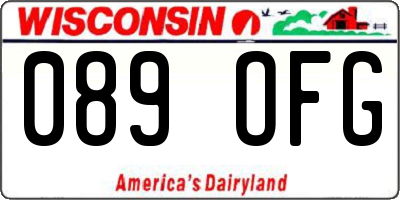 WI license plate 089OFG