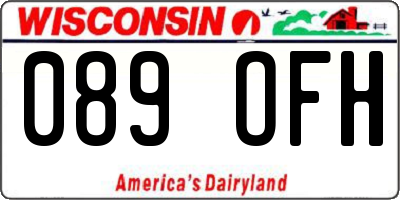 WI license plate 089OFH