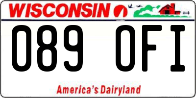 WI license plate 089OFI