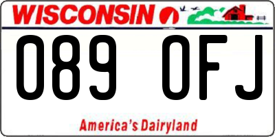WI license plate 089OFJ