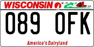 WI license plate 089OFK
