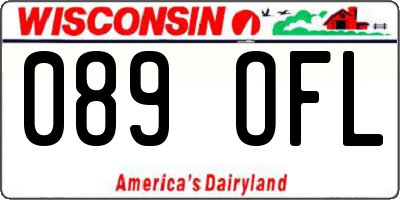 WI license plate 089OFL