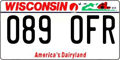 WI license plate 089OFR