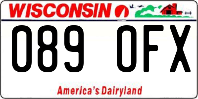 WI license plate 089OFX