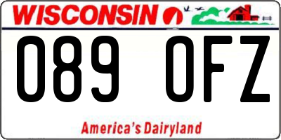 WI license plate 089OFZ