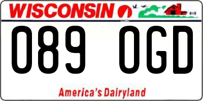 WI license plate 089OGD