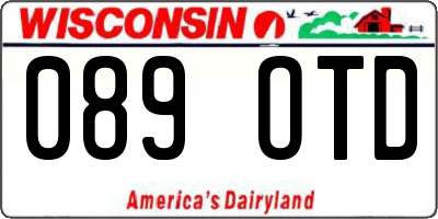WI license plate 089OTD