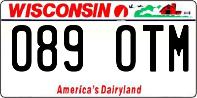WI license plate 089OTM