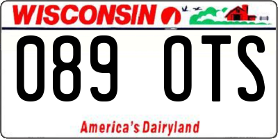 WI license plate 089OTS
