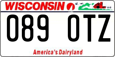 WI license plate 089OTZ