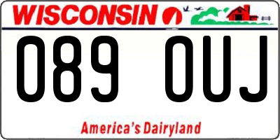 WI license plate 089OUJ