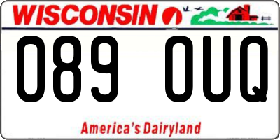 WI license plate 089OUQ