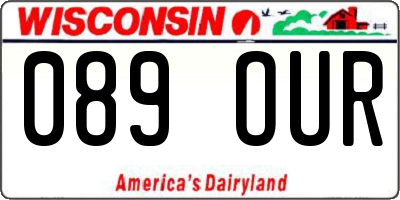 WI license plate 089OUR