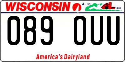 WI license plate 089OUU