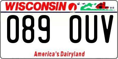 WI license plate 089OUV
